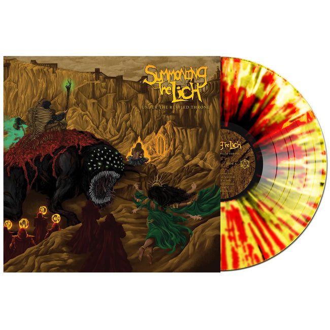 Summoning the Lich - Under The Reviled Throne (Yellow, Black & Red Splatter)